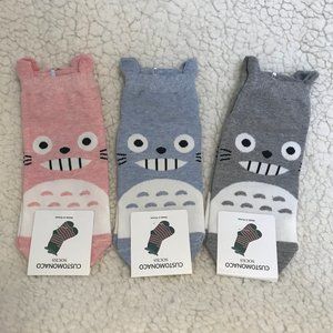 Totoro Women's No Show Socks 3 Pack